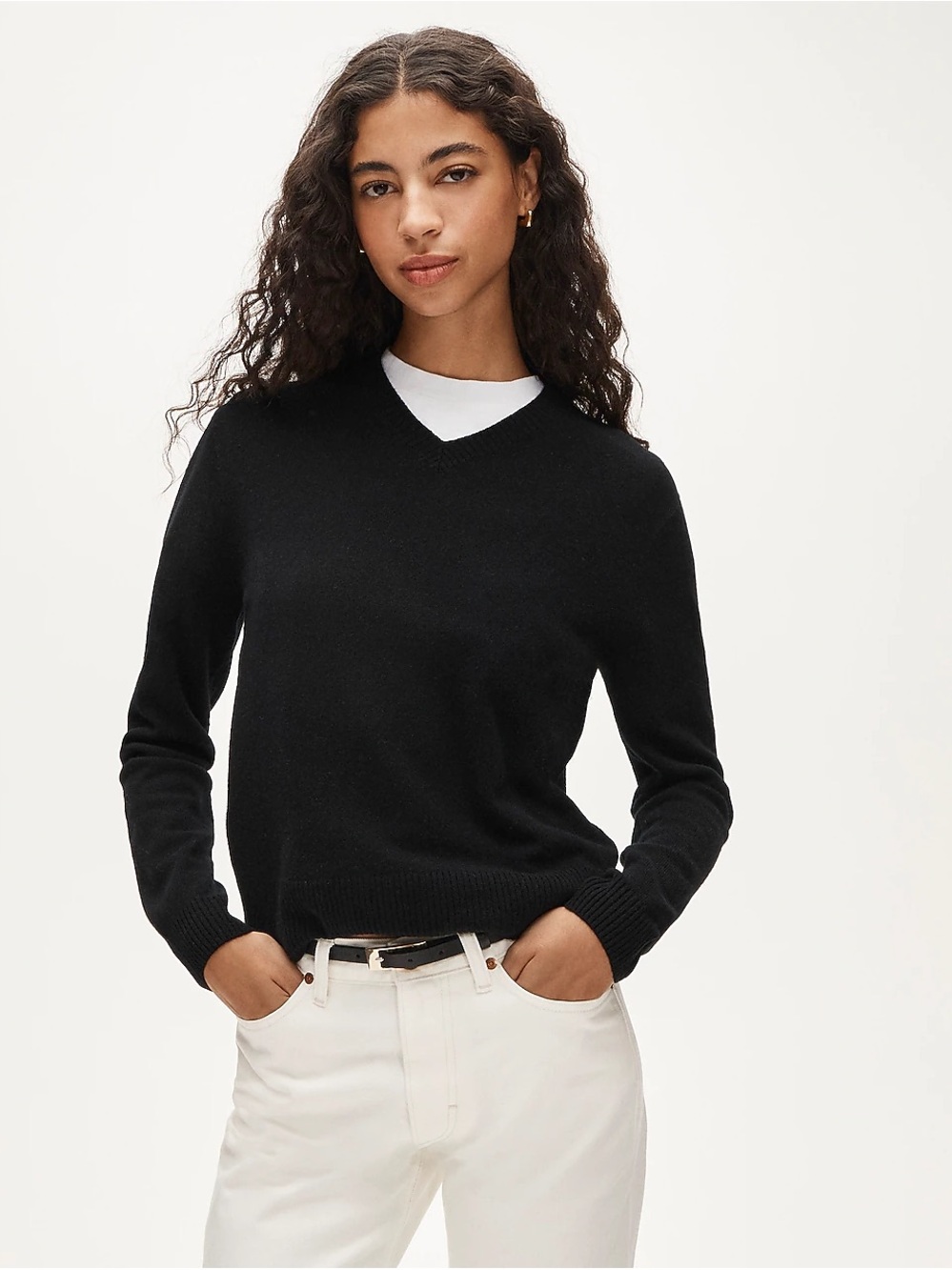 J.Crew Collection Italian Cashmere Sweater Black Size Medium 100% Cashmere